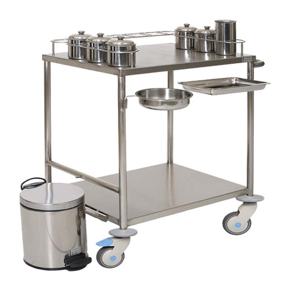 CARRO DE  TRANSPORTE DE 2 NIVELES PARA UTENSILIOS